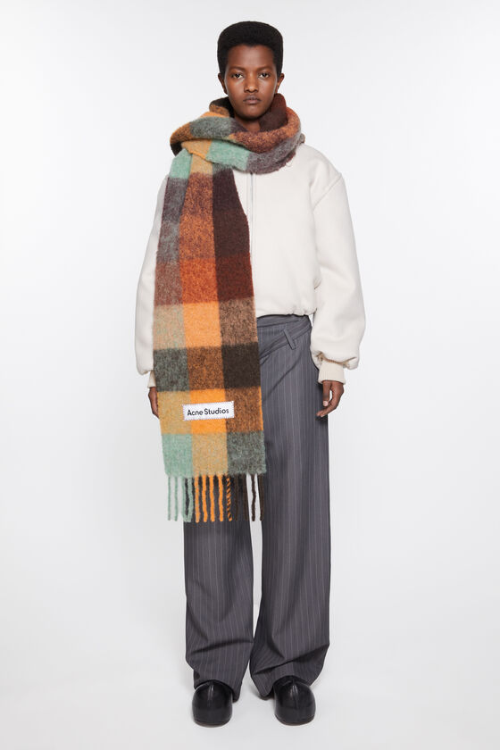 (image for) Superior Mohair checked scarf